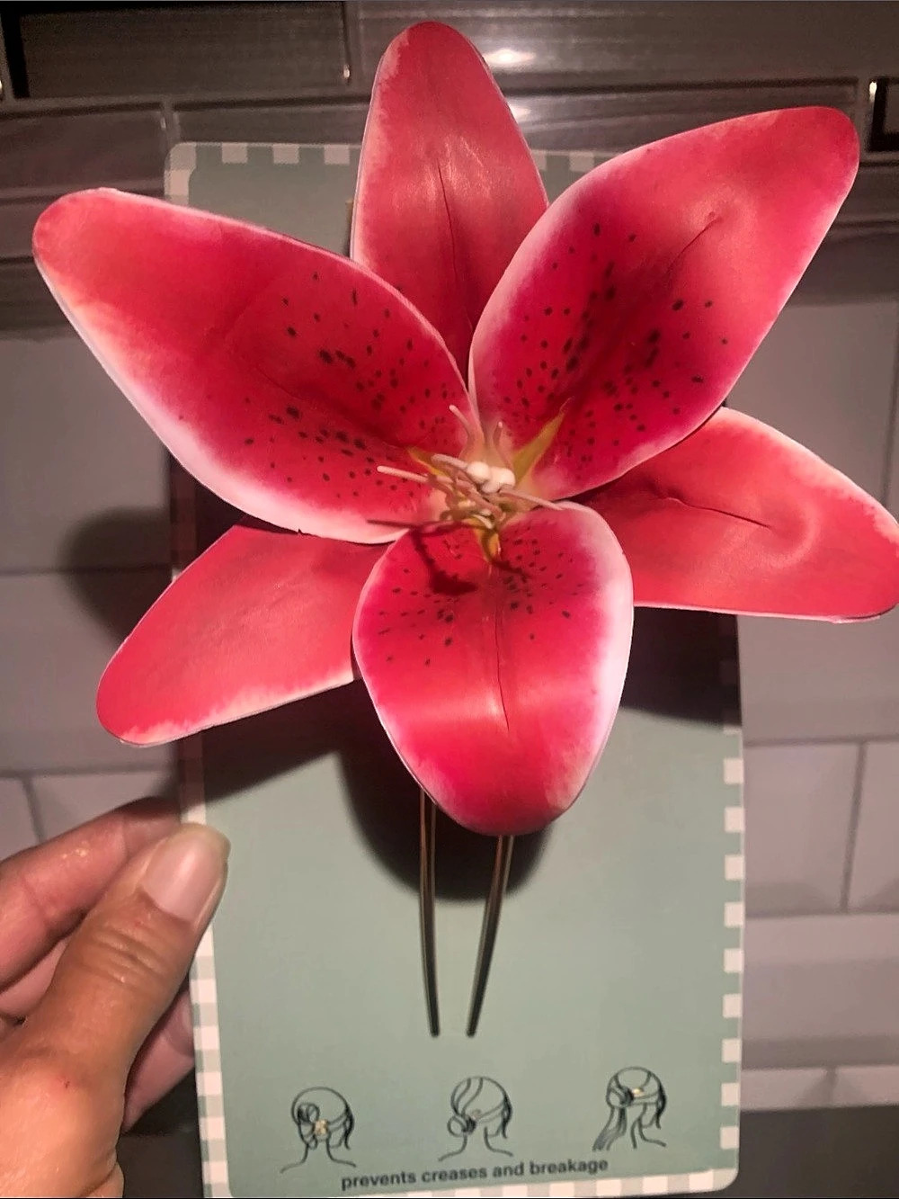 🆕- piper k Hair pin Floral Pink NWT